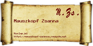 Mauszkopf Zsanna névjegykártya